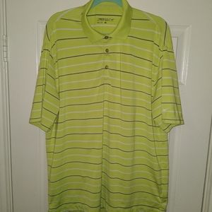Nike Golf Dri-Fit Striped Short Sleeve Polo Shirt Men's sz Large.